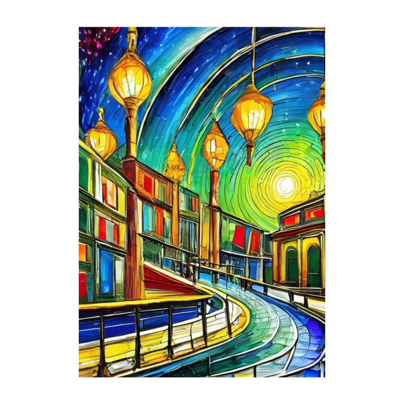 Wandbild 'London bei Nacht – Realistische Darstellung'