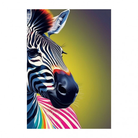 Wandbild 'Moderne Pop Art Zebra Kunst'