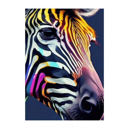 Wandbild 'Moderne Pop Art Zebra Kunst'