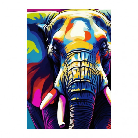 Wandbild 'Moderne Pop Art Elefant Kunst'