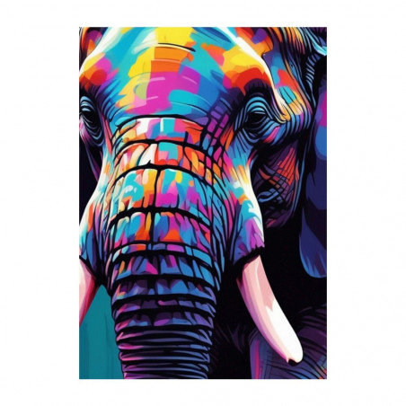 Wandbild 'Moderne Pop Art Elefant Kunst'