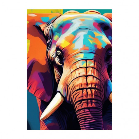 Wandbild 'Moderne Pop Art Elefant Kunst'