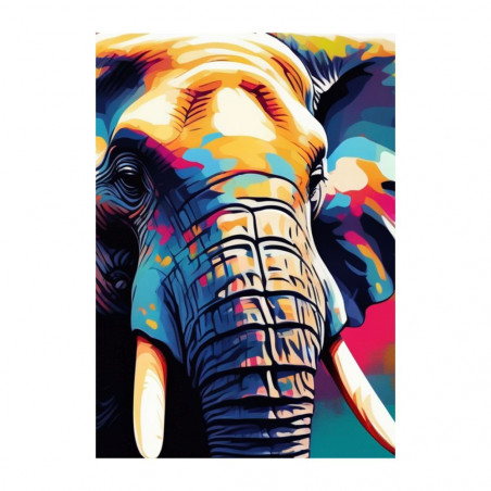 Wandbild 'Moderne Pop Art Elefant Kunst'