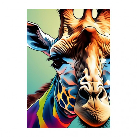 Wandbild 'Moderne Pop Art Giraffe Kunst'