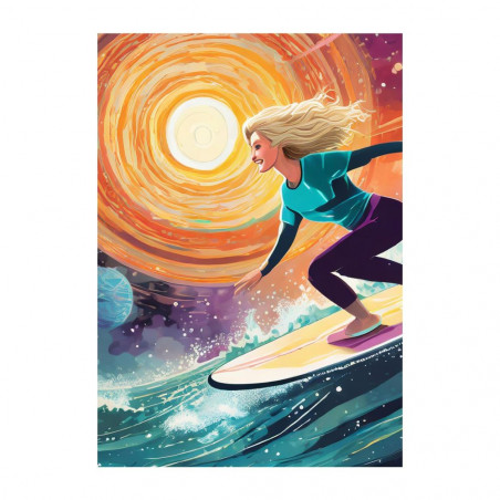 Wandbild 'Surfer im Universum'