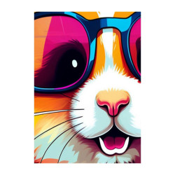 Wandbild 'Hamster aus einer Pop Art Illustration'
