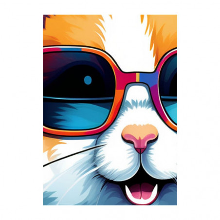 Wandbild 'Hamster aus einer Pop Art Illustration'