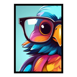 Wandbild 'Vogel aus einer Pop Art Illustration'