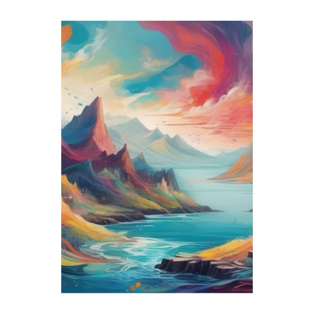 Wandbild 'Landschaft in einer fantasie Welt'