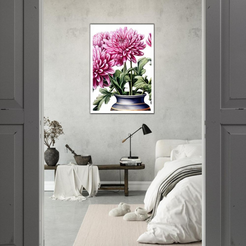 Wandbild 'Blumenvase in Szene gesetzt'