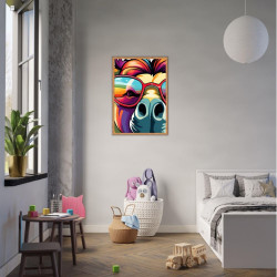 Wandbild 'Pferd aus einer Pop Art Illustration'