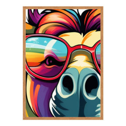 Wandbild 'Pferd aus einer Pop Art Illustration'