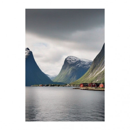 Wandbild 'Landschaft wie in Norwegen'