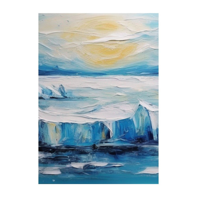 Wandbild 'Eisscholle mit Sonnenschein   Acryl'