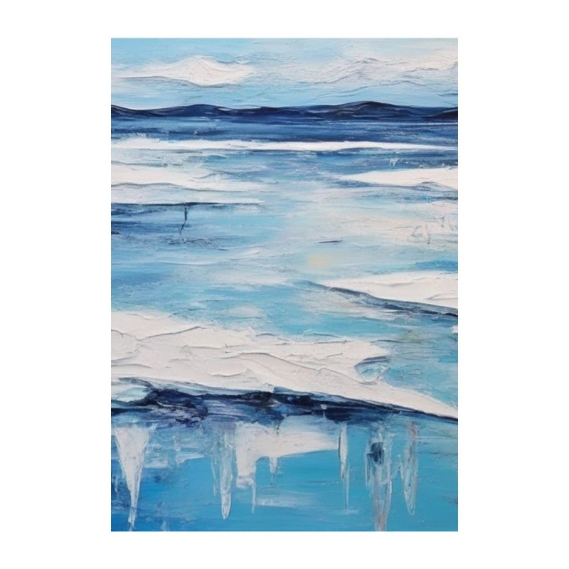 Wandbild 'Eisscholle   gemaltes Bild'