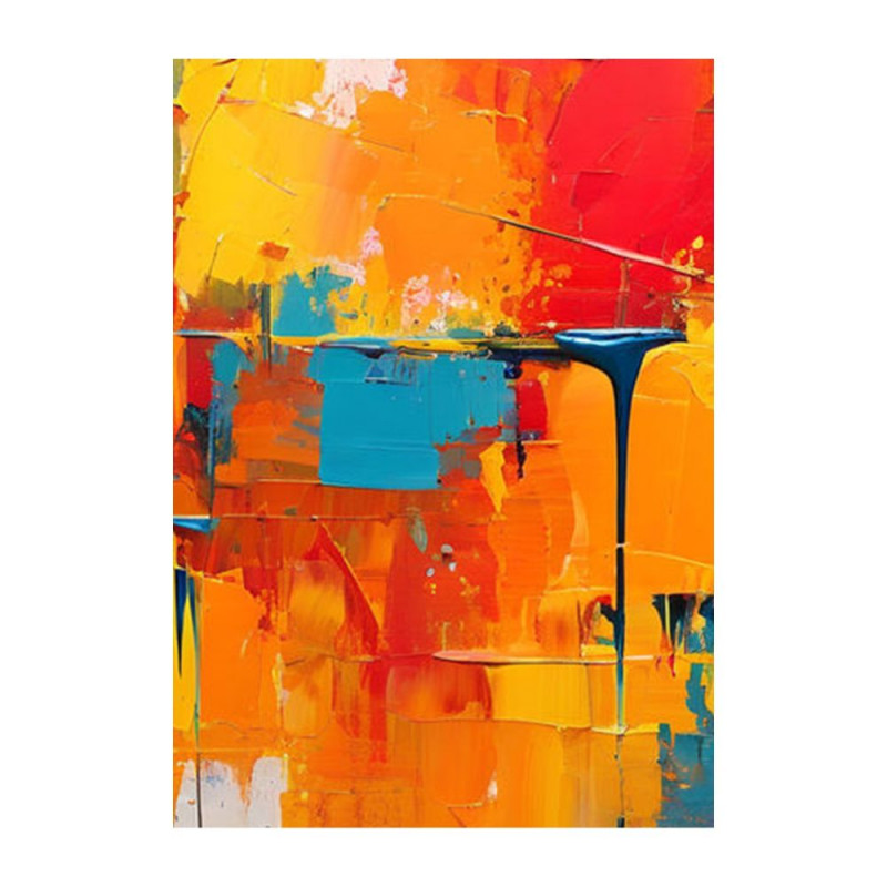 Wandbild 'Abstrakte Kunst mit Schärfe & Farbmischung'