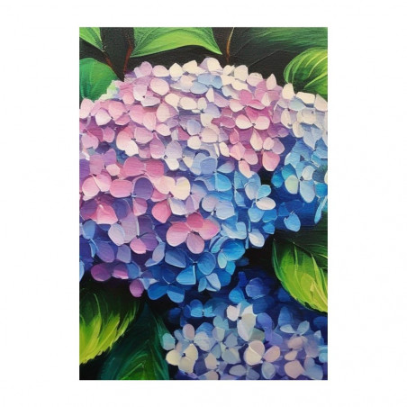 Wandbild 'Hortensie   Acrylmalerei'