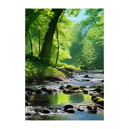 Wandbild 'Der Fluss im Wald'