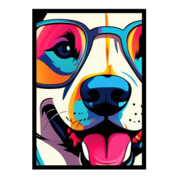 Wandbild 'Hund aus einer Pop Art Illustration'