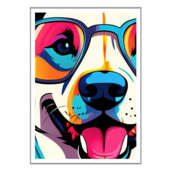 Wandbild 'Hund aus einer Pop Art Illustration'