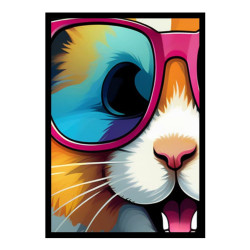 Wandbild 'Hamster aus einer Pop Art Illustration'