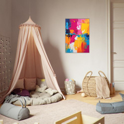 Wandbild 'Abstrakte Kunst mit Schärfe & Farbmischung'