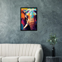 Wandbild 'Moderne Pop Art Elefant Kunst'