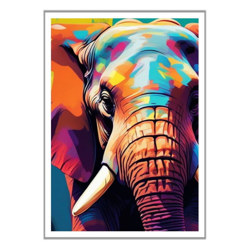 Wandbild 'Moderne Pop Art Elefant Kunst'
