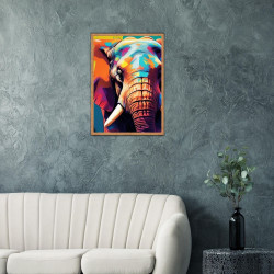 Wandbild 'Moderne Pop Art Elefant Kunst'