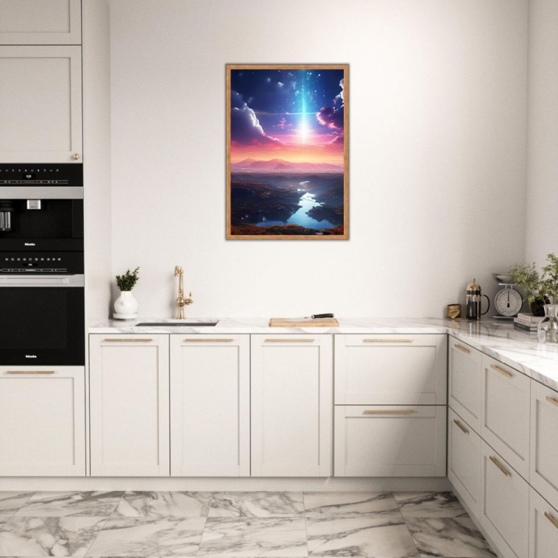 Wandbild 'Surreale Welt von Morgen'