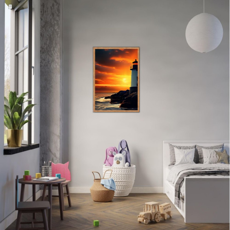 Wandbild 'Der Leuchtturm im Sturm'