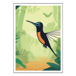 Wandbild 'Unser liebevollen Dschungel Kolibri Tiere'