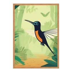 Wandbild 'Unser liebevollen Dschungel Kolibri Tiere'