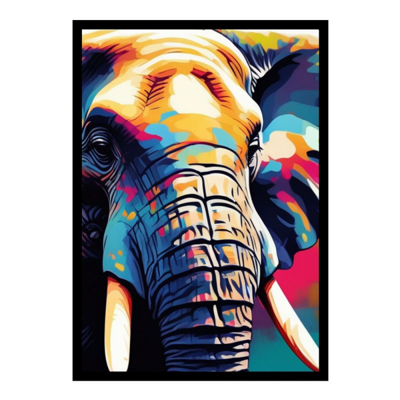 Wandbild 'Moderne Pop Art Elefant Kunst'