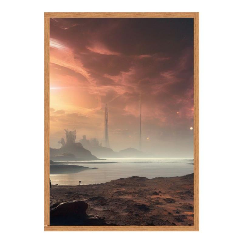 Wandbild 'Alien Apokalypse in einer düsteren Zukunft'