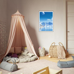 Wandbild 'Futurristische Stadt'