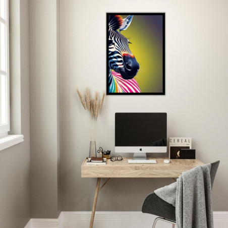 Wandbild 'Moderne Pop Art Zebra Kunst'