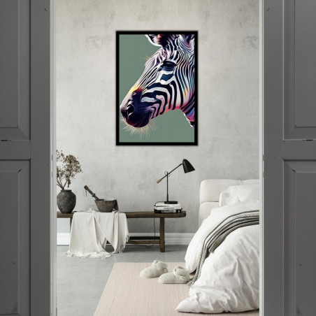 Wandbild 'Moderne Pop Art Zebra Kunst'