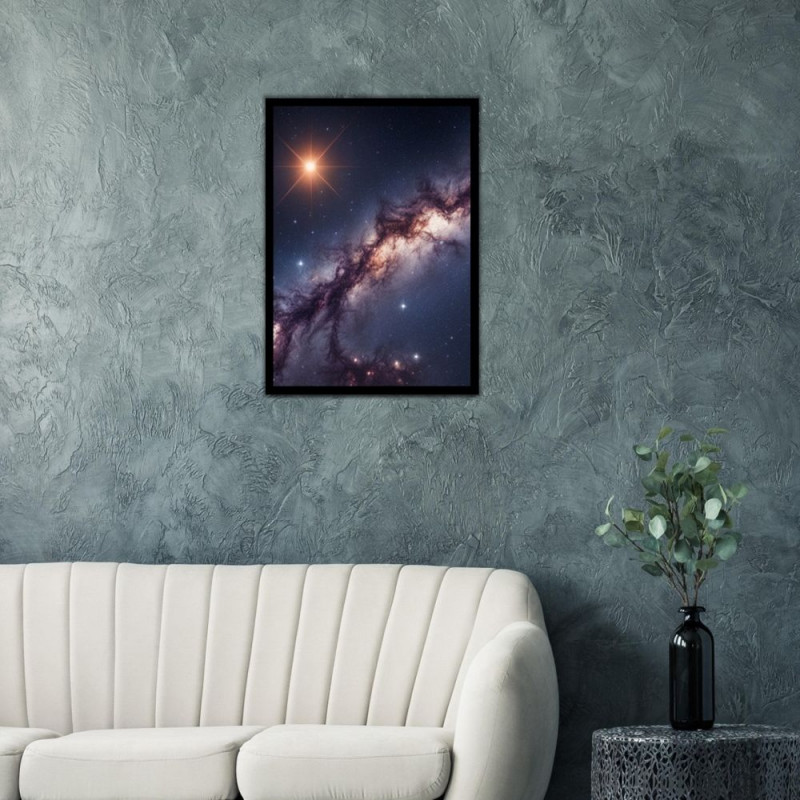 Wandbild 'Raumstation auf fremden Planeten'