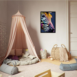 Wandbild 'Moderne Pop Art Zebra Kunst'