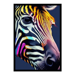 Wandbild 'Moderne Pop Art Zebra Kunst'