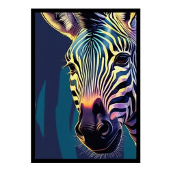 Wandbild 'Moderne Pop Art Zebra Kunst'