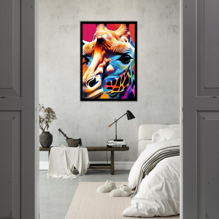 Wandbild 'Moderne Pop Art Giraffe Kunst'