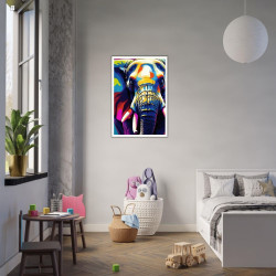 Wandbild 'Moderne Pop Art Elefant Kunst'