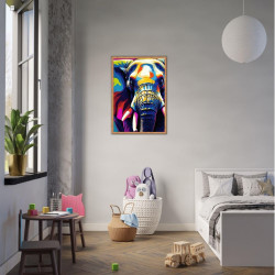 Wandbild 'Moderne Pop Art Elefant Kunst'