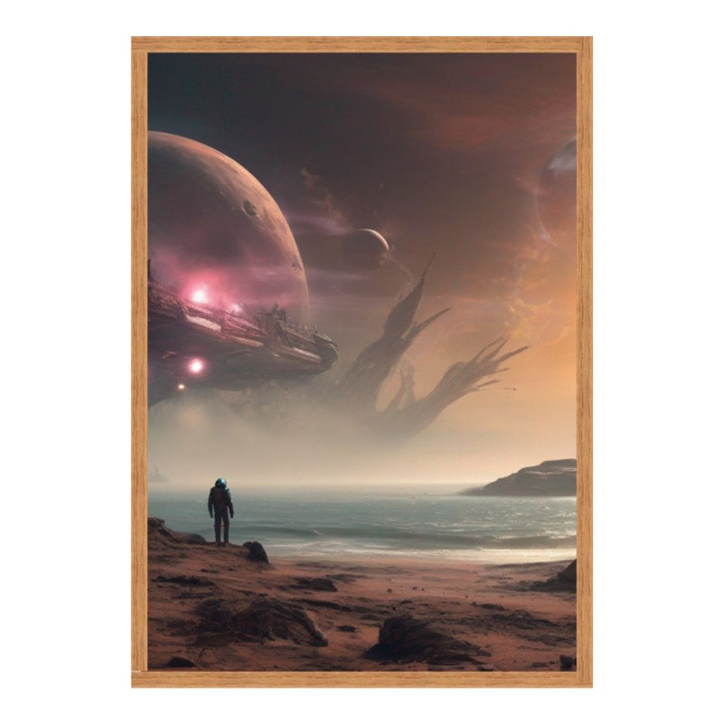 Wandbild 'Alien Apokalypse in einer düsteren Zukunft'