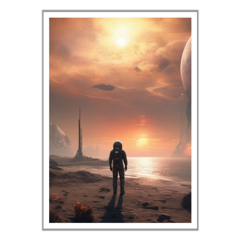 Wandbild 'Alien Apokalypse in einer düsteren Zukunft'