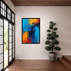 Wandbild 'Abstrakte Kunst mit Schärfe & Farbmischung'