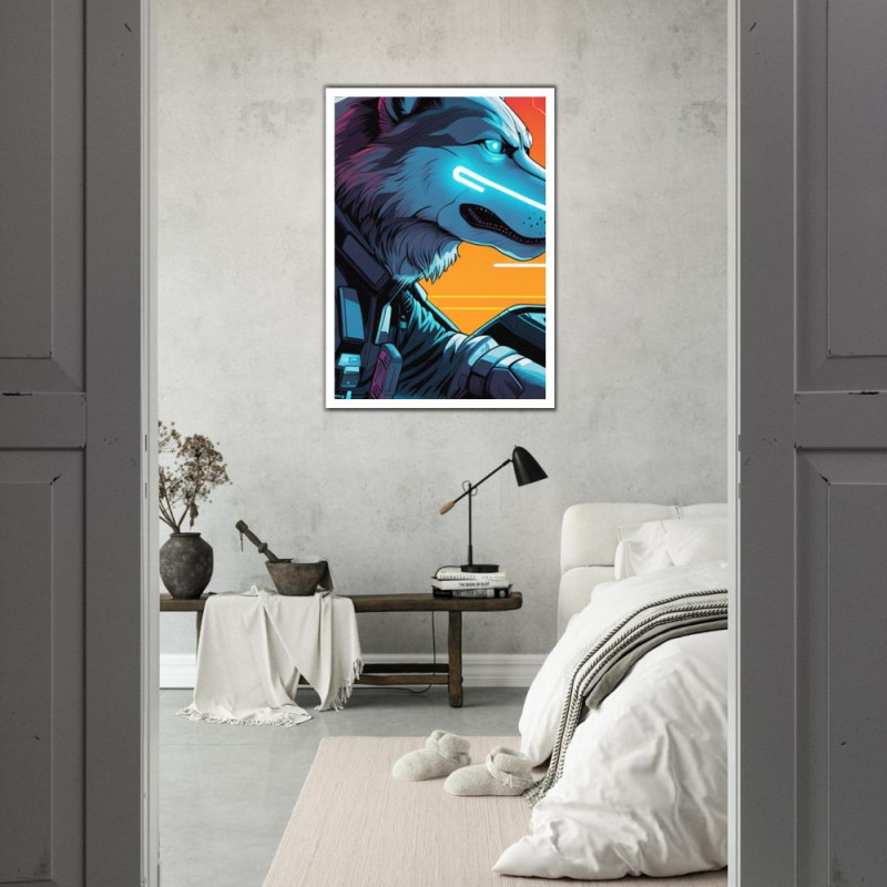 Wandbild 'Neon Cyberpunk'