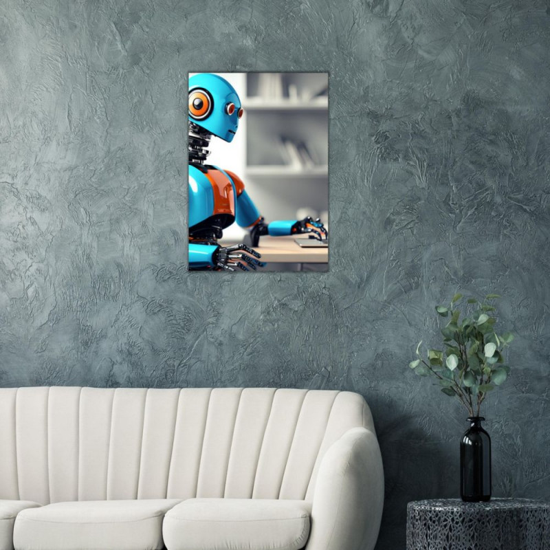 Wandbild 'Der freundliche Roboter in unserem Büro'